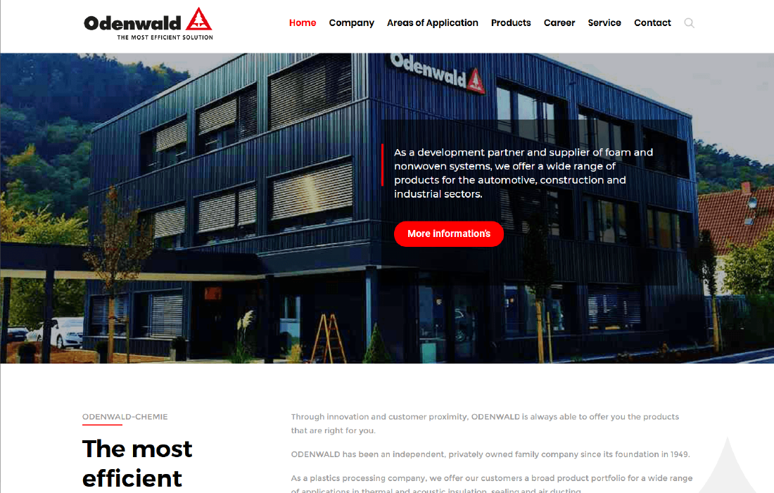 Odenwald Chemie image of website